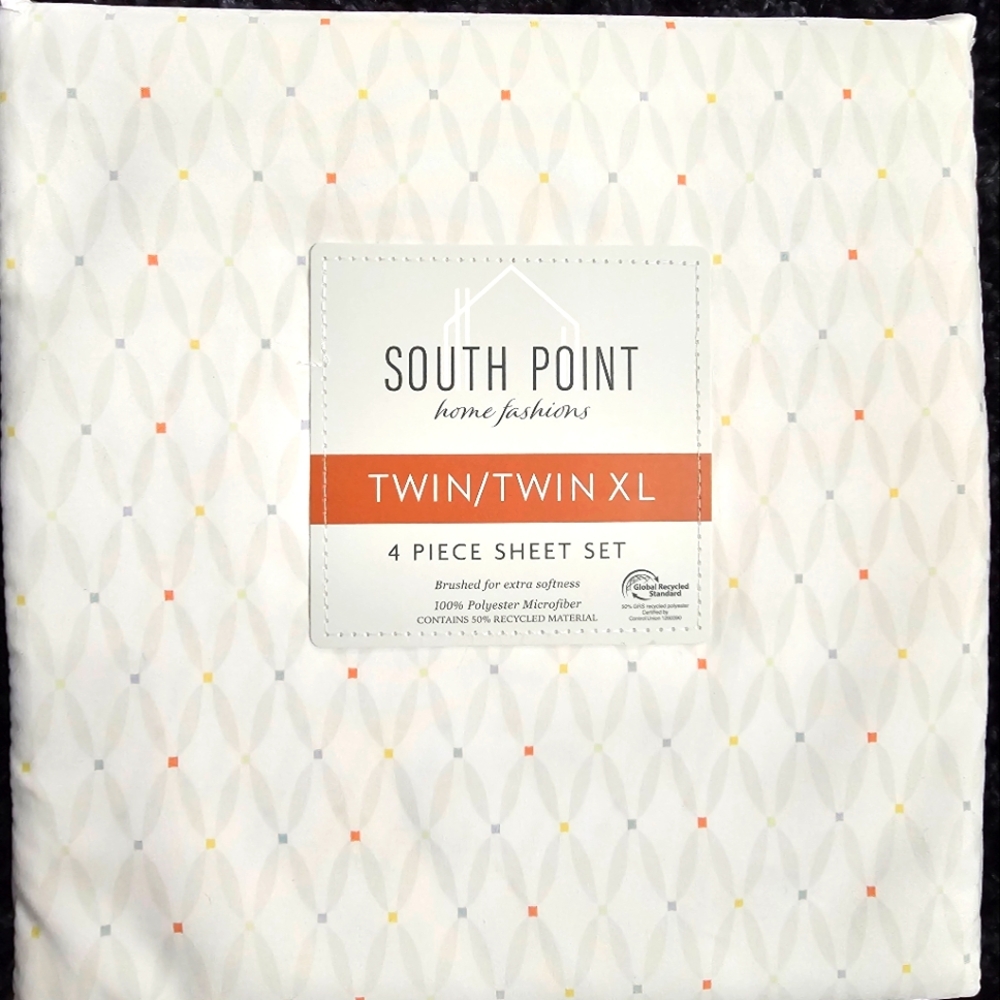 Southpoint Home Fashions Twin/TwinXL Size Sheet Set - Maise Geo Microfiber